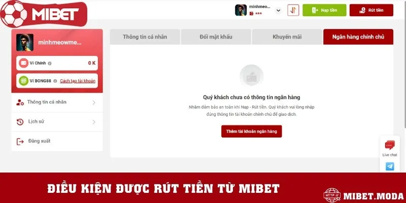 Những điều bạn cần biết về điều kiện rút tiền tại nhà cái?